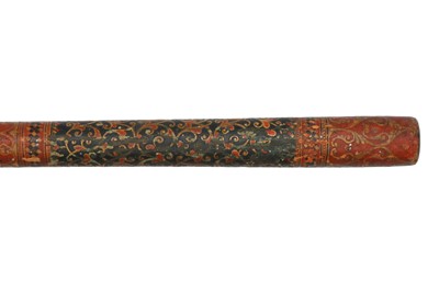 Lot 271 - TWO THIN SINHALESE POLYCHROME-PAINTED AND LACQUERED BOWS