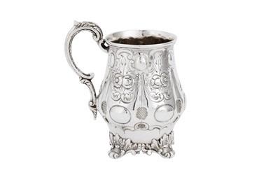 Lot 353 - A mid-19th century Indian Colonial silver christening mug, Calcutta circa 1860 by Allan and Hayes (first mentioned 1856, dissolved 1867)
