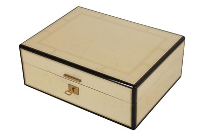 Lot 128 - CREAM COULOURED HUMIDOR BY FRED PARIS