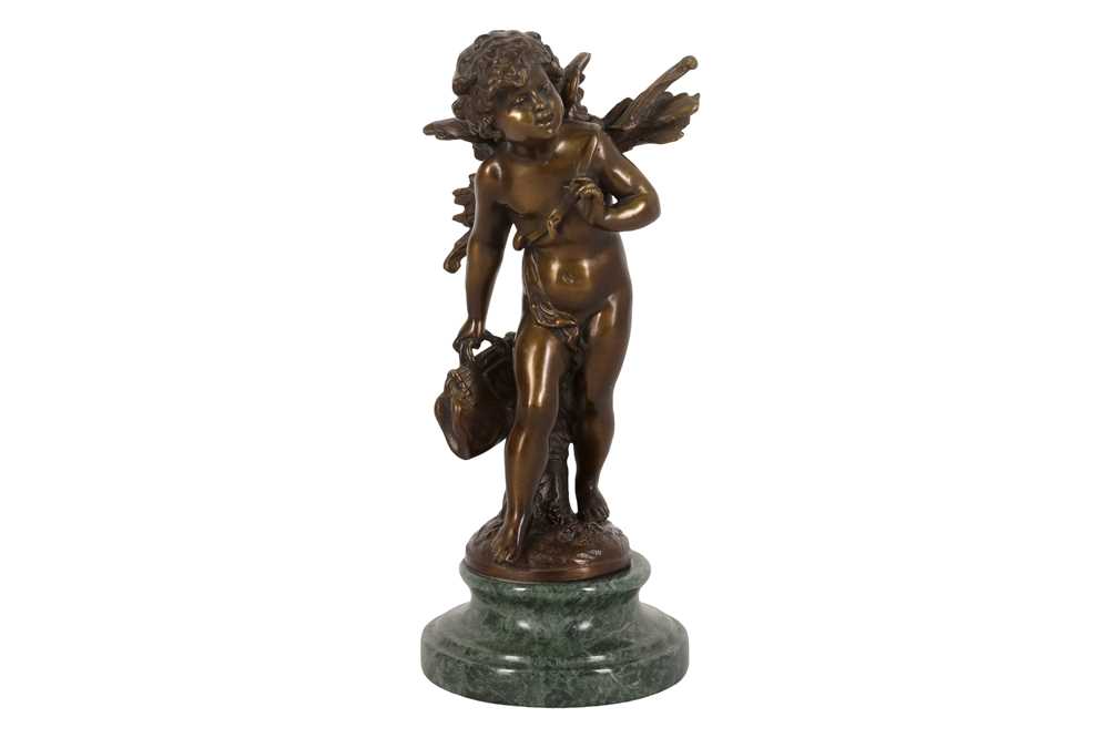 Lot 207 - AFTER AUGUSTE MOREAU SCULPTURE AMOUR ET VOYAGE