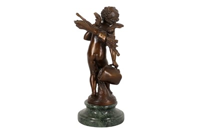 Lot 207 - AFTER AUGUSTE MOREAU SCULPTURE AMOUR ET VOYAGE