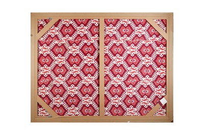 Lot 471 - A LARGE PANEL OF SILK AND COTTON IKAT