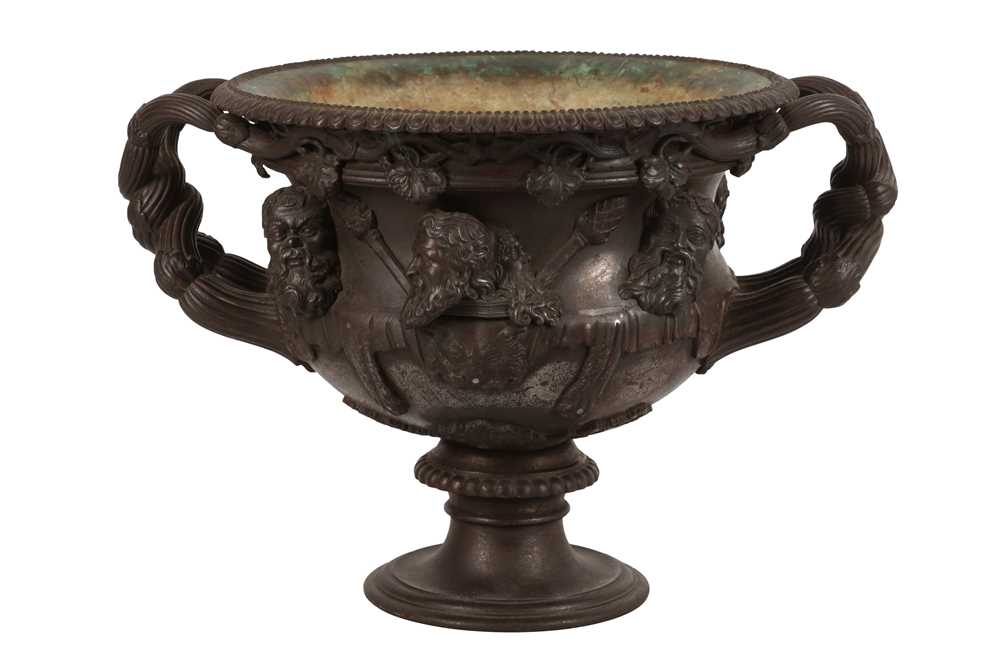 Lot 206 - BRONZED WARWICK VASE