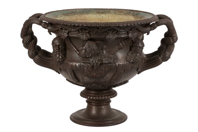 Lot 206 - BRONZED WARWICK VASE