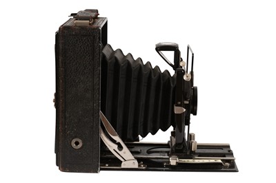 Lot 7 - Thornton & Pickard Wood & Brass Half Plate Field Camera with tripod and another folding camera