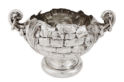 Lot 515 - Australian horseracing interest:  An Australian racing trophy dated 1896, converted from an Victorian silver soup tureen liner by Robert Garrard