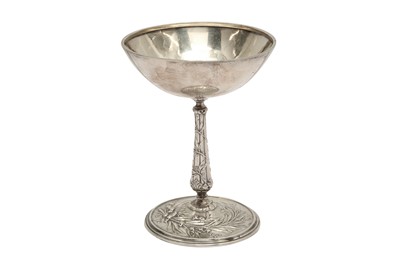 Lot 1188 - AN EARLY 20TH CENTURY FRENCH SILVER DESSERT FOOTED BOWL, PARIS CIRCA 1910 BY EMILE PUIFORCAT
