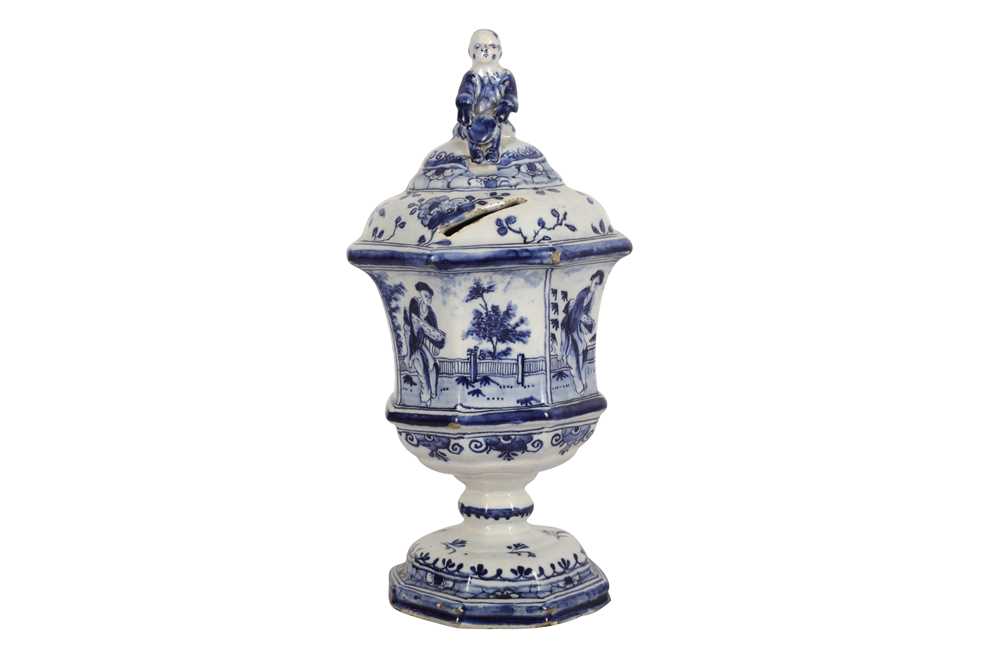 Lot 97 - DUTCH DELFT MONEY BOX