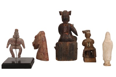 Lot 167 - A GROUP OF FIVE SCULPTURES