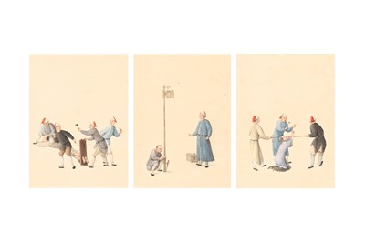Lot 409 - A GROUP OF THREE CHINESE SCHOOL PAINTINGS