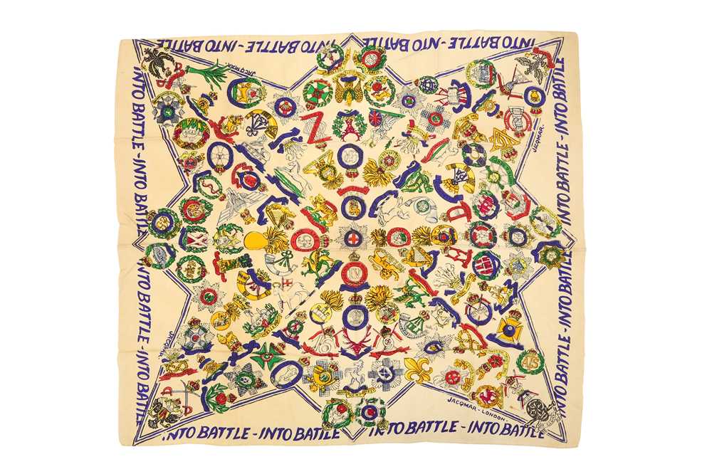 Lot 531 - TWO JACQMAR WWII PROPAGANDA SCARVES