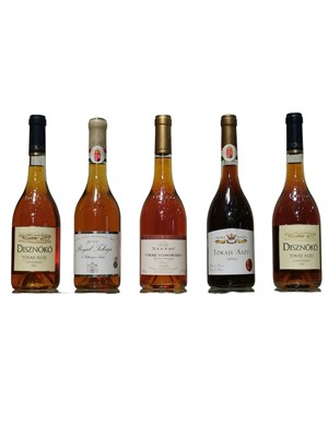 Lot 123 - A collection of Tokaji: Crown Estates, Tokaji Aszu, 5 putts, 1993, one bottle and four others