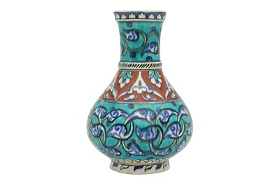 Lot 501 - AN OTTOMAN REVIVAL IZNIK-STYLE POTTERY VASE