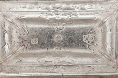 Lot 690 - A cased set of George II sterling silver tea caddies and sugar box, London 1755 by George Methuen (reg. 3rd Aug 1743)