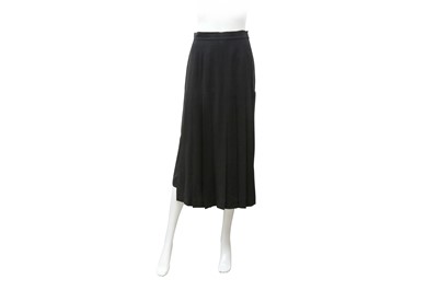 Lot 740 - Chanel Black Silk Box Pleat Skirt