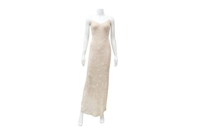 Lot 539 - Ralph Lauren Collection Cream Crochet Slip Dress - Size 2