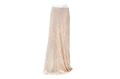 Lot 540 - Ralph Lauren Collection Cream Evening Maxi Skirt - Size 10