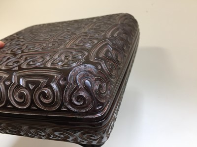 Lot 70 - A CHINESE 'TIXI' LACQUER BOX AND COVER