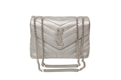 Lot 810 - Saint Laurent Silver Small Loulou Chain Bag