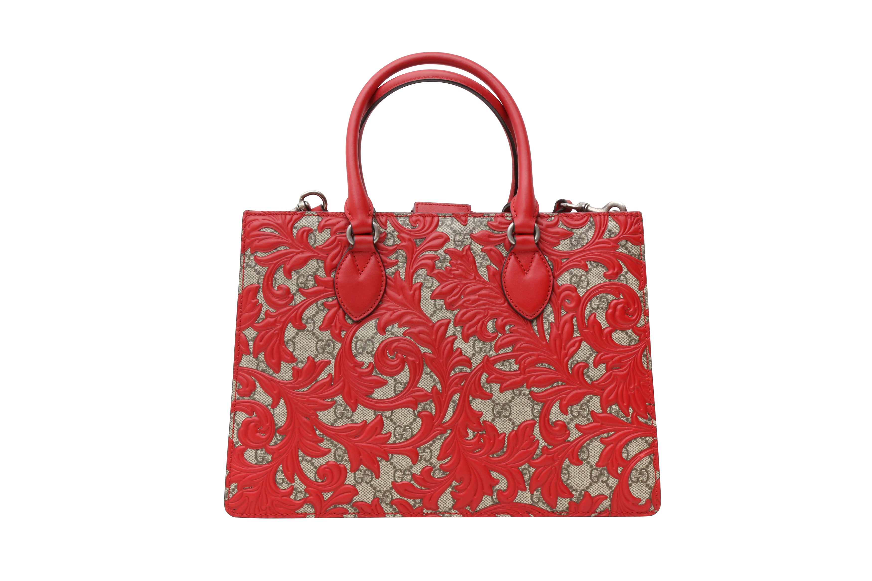 Gucci supreme boston shops bag hibiscus