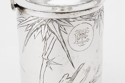 Lot 249 - An early 20th century Chinese Export silver preserve jar and cover, Shanghai circa 1930 retailed by Nanking Store