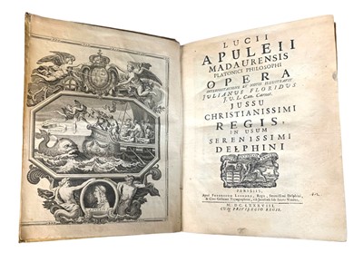 Lot 2 - Apuleius (Julien Fleury, editor) Lucii Apuleii Madaurensis Platonici philosophi