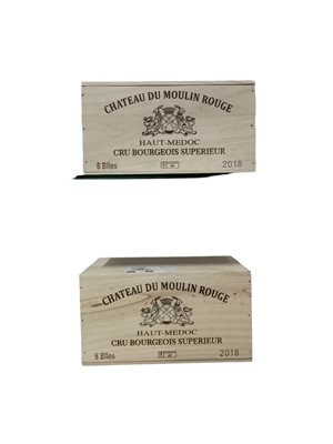 Lot 55 - Chateau Moulin Rouge, Haut Medoc, Cru Bourgeois, 2018, twelve bottles (two six bottle OWCs)