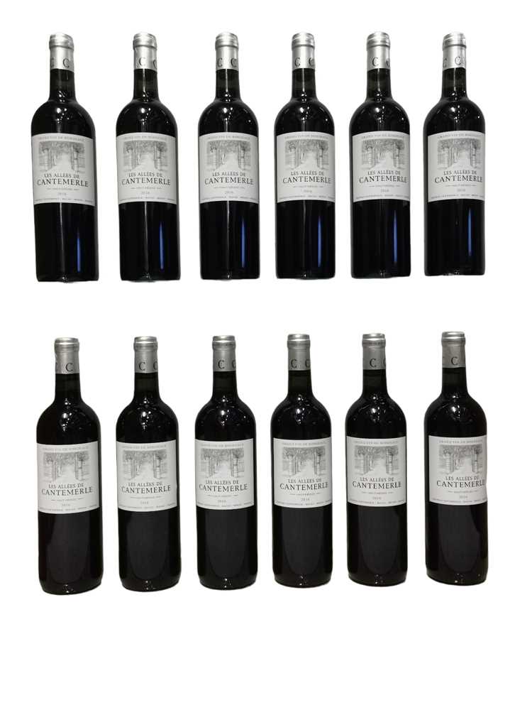 Lot 64 - Les Allees de Cantemerle, 2nd wine of Chateau Cantemerle, Haut Medoc, 2016, twelve bottles