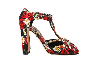 Lot 31 - Dolce & Gabbana Jacquard Floral Heeled Pump - Size 37