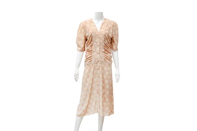 Lot 62 - Bottega Veneta Blush Silk Floral Print Dress - Size 44