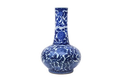 Lot 934 - A CHINESE BLUE AND WHITE 'LOTUS SCROLL' VASE