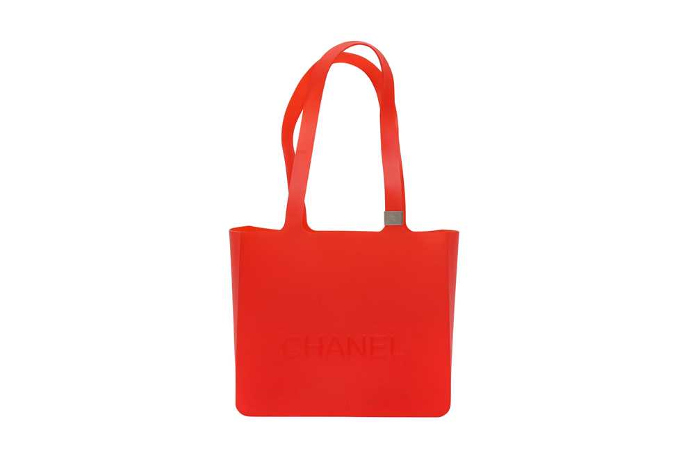 Lot 260 Chanel Red Jelly Logo Mini Tote