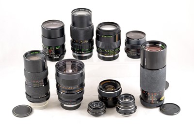 Lot 295 - End Lot of Lenses, inc Olympus 75-150mm "Silver Nose"