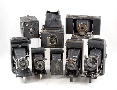 Lot 360 - A KW Reflex Box Camera & Other Folding Cameras.