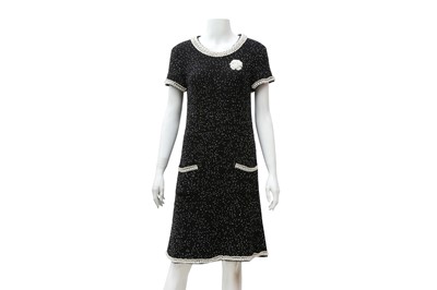 Lot 700 - Chanel Black Cashmere Embellished Dress - Size 38