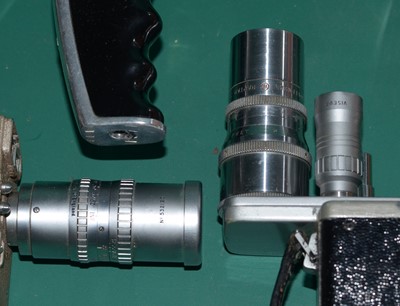 Lot 349 - 3 Bolex 8mm Cine Cameras, plus two others