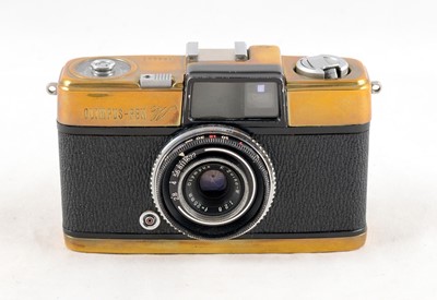 Lot 109 - Olympus Pen-W Pseudo "Gold" Version, Hand Polished by John Foster.