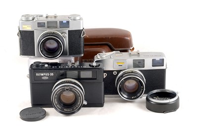 Lot 38 - 3 Olympus 35mm CRF Cameras