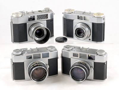 Lot 39 - Olympus Wide E, W, and 2x Wide-S Rangefinder Cameras.