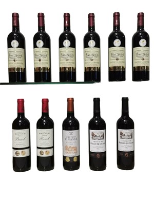 Lot 65 - Assorted red Bordeaux, to include: Chateau Pinasse, 2019, one bottle and nine others