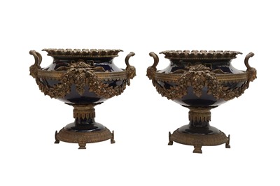 Lot 621 - PAIR OF ROCCO URN PLANTERS