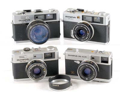 Lot 41 - Group of 4 Olympus CRF Compact Cameras.