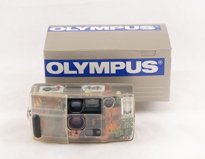 Lot 81 - A Rare Transparent US Market Olympus Infinity Twin Compact Camera.