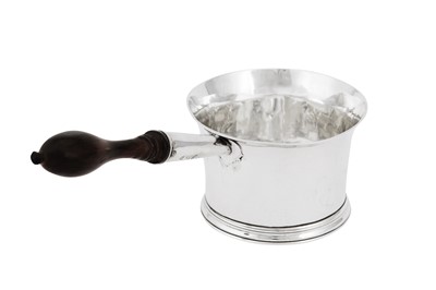 Lot 693 - A George II sterling silver brandy pan, London 1738, maker's mark obliterated