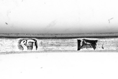 Lot 618 - A pair of George II/III provincial silver teaspoons, Durham circa 1760 by Samuel Thompson II (active c. 1751-84)