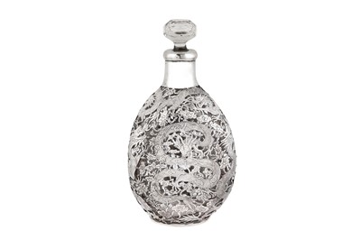 Lot 415 - An early 20th century Chinese Export silver mounted Haig's dimple whiskey bottle, Shanghai circa 1920