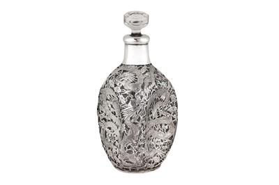 Lot 415 - An early 20th century Chinese Export silver mounted Haig's dimple whiskey bottle, Shanghai circa 1920