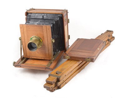Lot 8 - "The British" A Good Half Plate Field Camera by Chapmans.