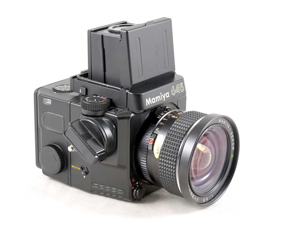 Lot 4 A Mamiya 645 Super With 35mm Wide Angle Lens lot-4-a-mamiya-645-super-with-35mm-wide-angle-lens