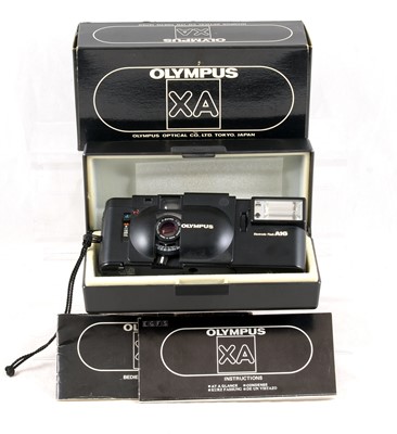 Lot 63 - A Boxed Olympus XA Rangefinder Camera.